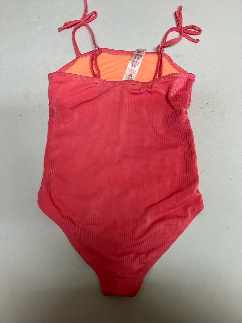 Justice Pink One-Piece Swimsuit with Orange Accent